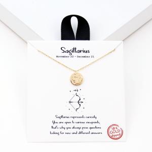18K GOLD RHODIUM DIPPED ZODIAC NECKLACE
