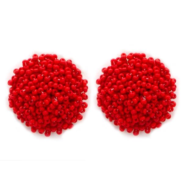 BEAD BALL POST EARRINGS