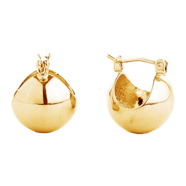14K GOLD/WHITE GOLD DIPPED BALL SHAPE PIN CATCH