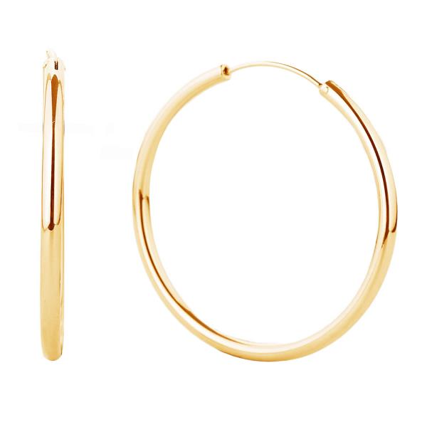 14K GOLD/WHITE GOLD DIPPED ENDLESS HOOP