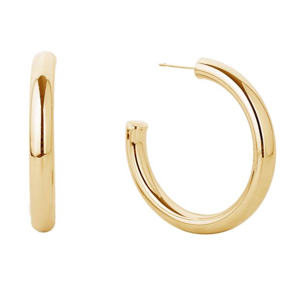 14K GOLD/WHITE GOLD DIPPPED POST HOOP