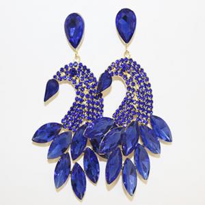 MARQUISE CURVE RHINESTONE EARRING