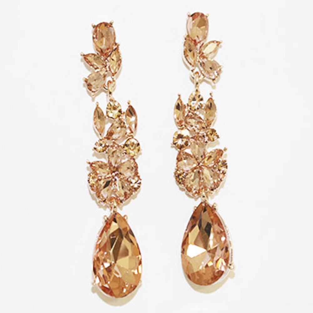 RHINESTONE DANGLE EARRING