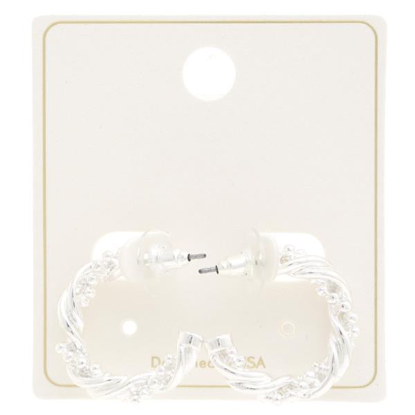 TWISTED METAL HOOP EARRING