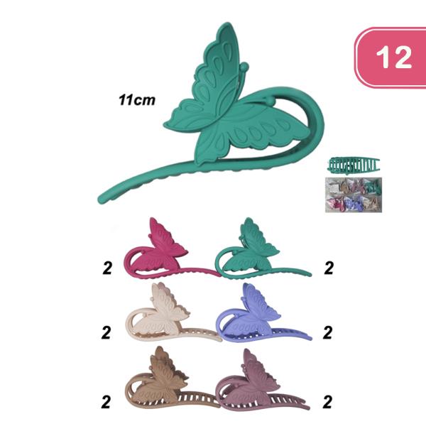 FASHION BUTTERFLY JAW HAIR CLIP (12 UNITS)