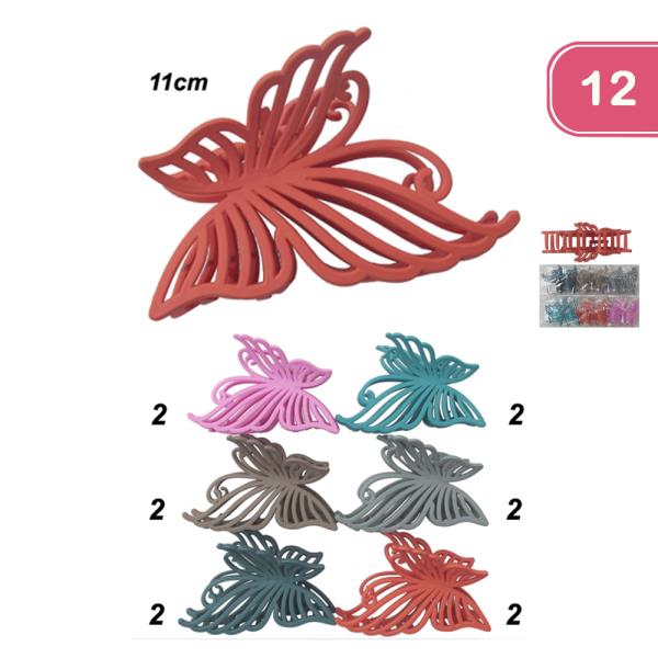FASHION BUTTERFLY  JAW HAIR CLIP (12 UNITS)