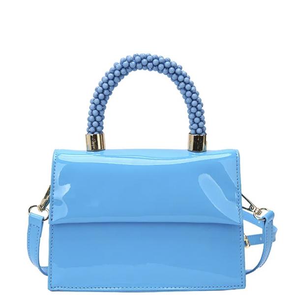 BALL HAND ENAMEL RECTANGLE CROSSBODY HANDBAG