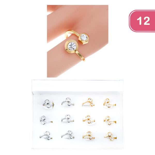 FASHION RHINESTONE RING (12UNITS)