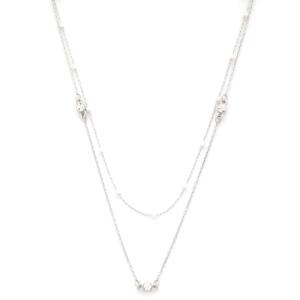DOUBLE LAYER WITH PEARL CRYSTAL NECKLACE