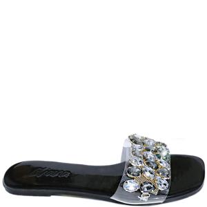 CRYSTAL CLEAR STRAP SLIDE 12 PAIRS