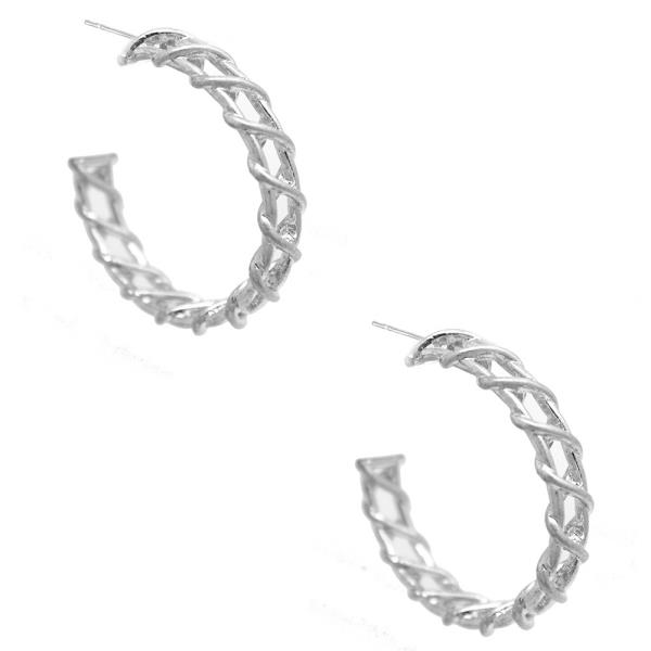 COILED HOOP EARRING