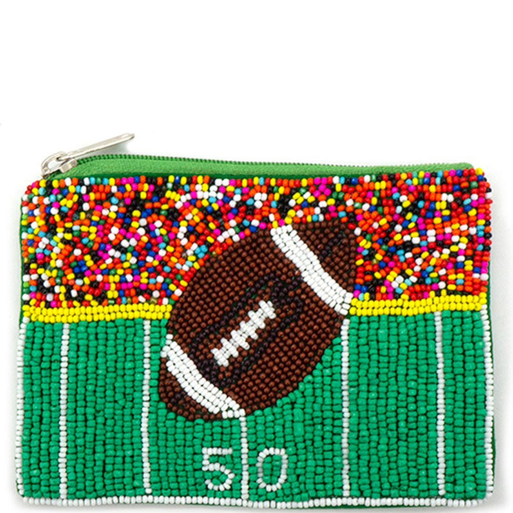 FOOTBALL FIELD COIN BAG