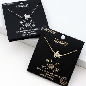 18K GOLD RHODIUM DIPPED PARADISE NECKLACE