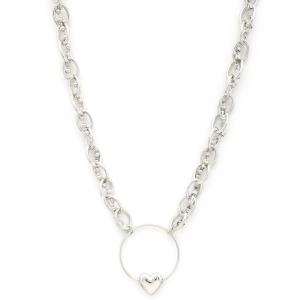 SODAJO ROUND HEART METAL NECKLACE