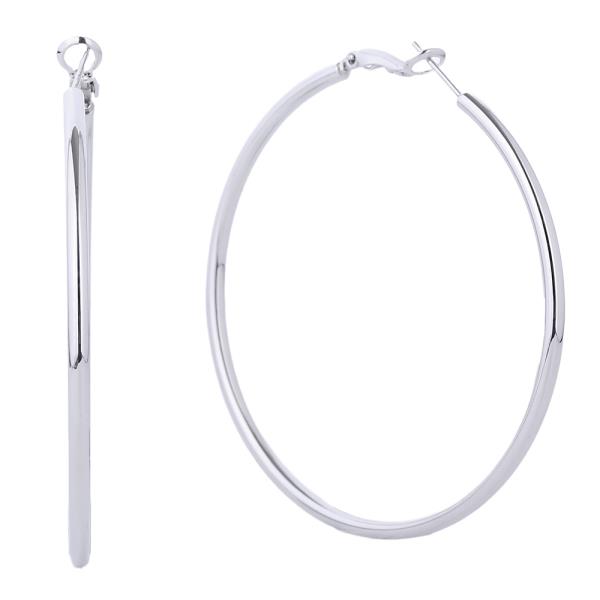 14K GOLD/WHITE GOLD DIPPED OMEGA CLOSURE HOOP