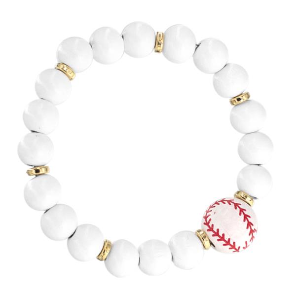 BASEBALL BEAD BRACELET