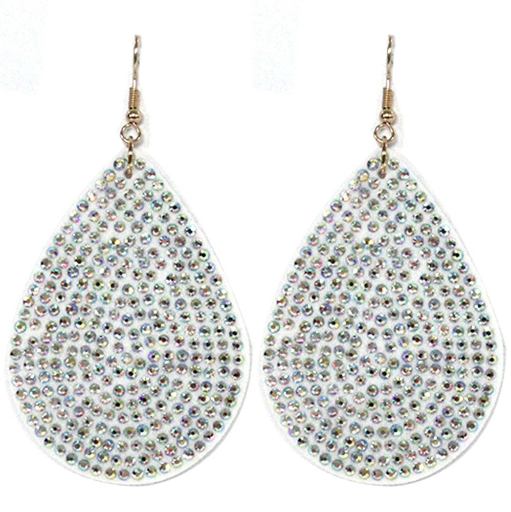 RHINESTONE TEARDROP DANGLE EARRING