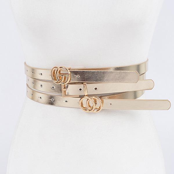 3 SET METAL BUCKLE BELT