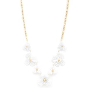 COLOR METAL FLOWER NECKLACE