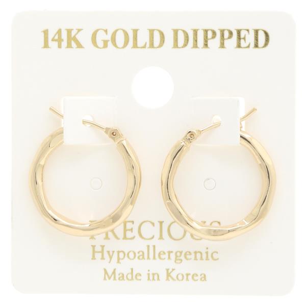 14K GOLD DIPPED HOOP EARRING