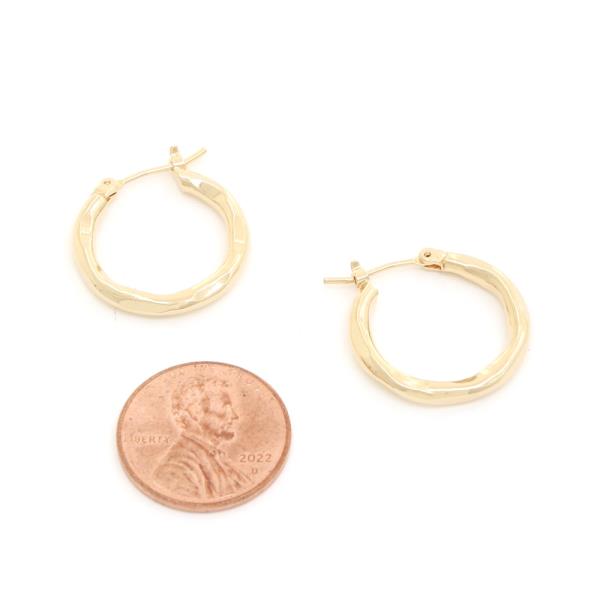 14K GOLD DIPPED HOOP EARRING