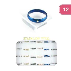 FASHION STAINLESS STEEL RING (12UNITS)