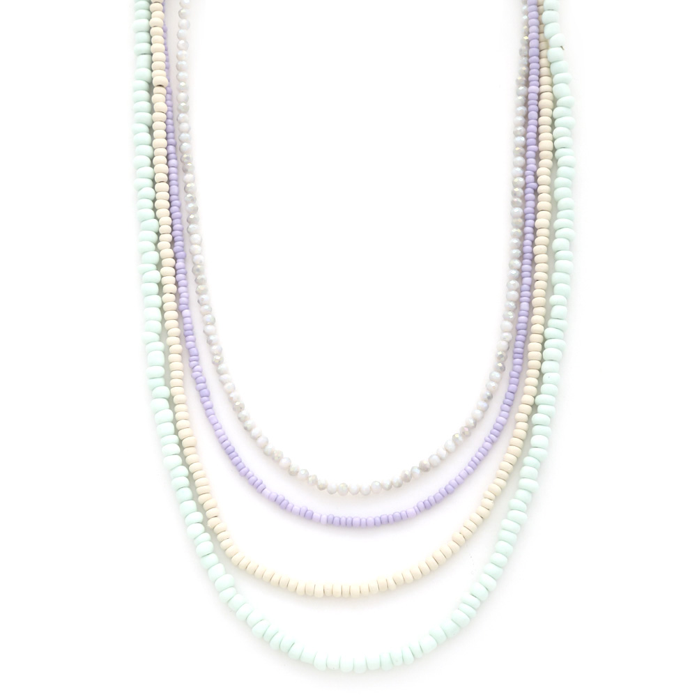 MULTI LAYERED SEED BEAD NECKLACE