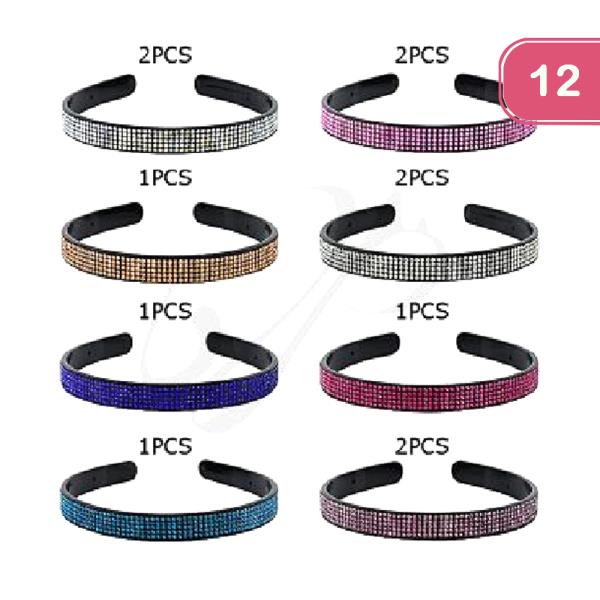 FASHION RHINESTONE HEADBAND(12UNITS)