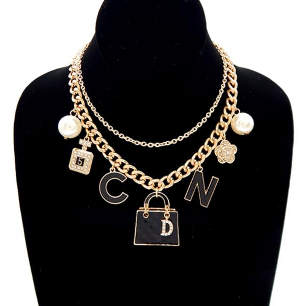 EPOXY LUXURY CHARM CHAIN NECKLACE