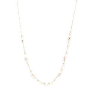 PEARL STATION METAL CHAIN NECKLACE
