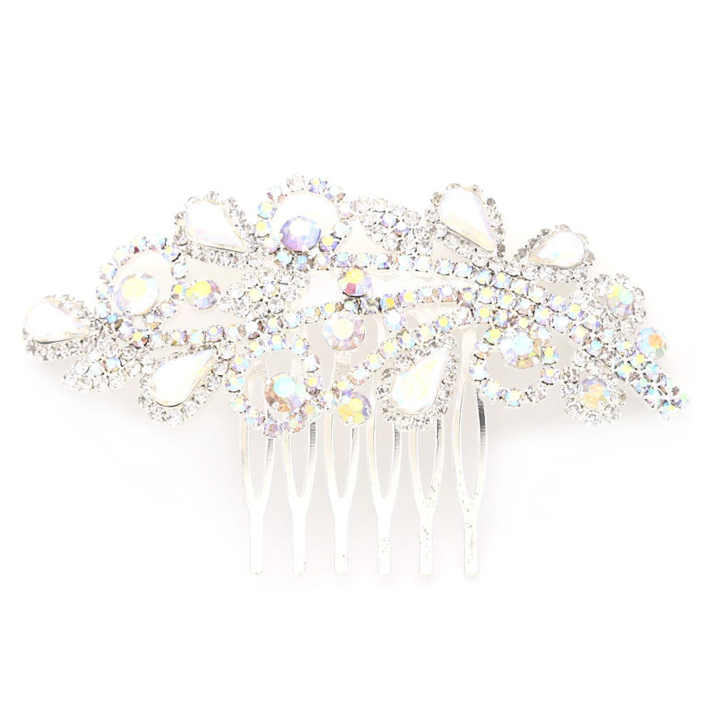 TEARDROP SWIRL RHINESTONE HAIR COMB