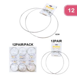 FASHION METAL HOOP EARRING (12UNITS)