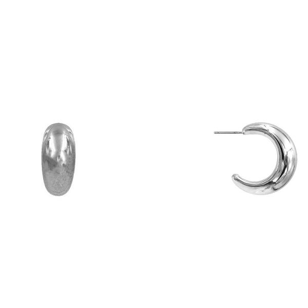 METAL MINI STUD HOOP EARRING