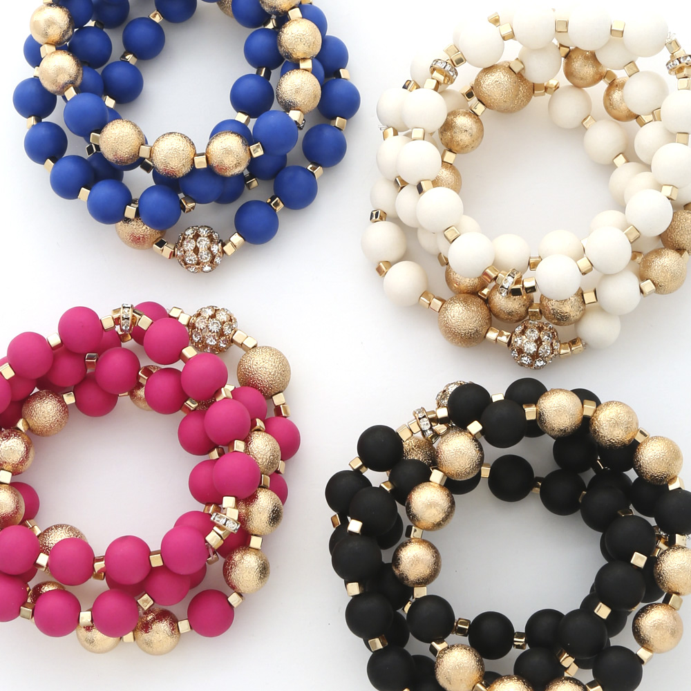 MULTI BALL STERTCH BRACELET SET