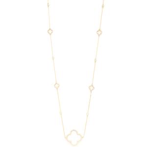 CRYSTAL MOROCCAN SHAPE STATION NECKLACE