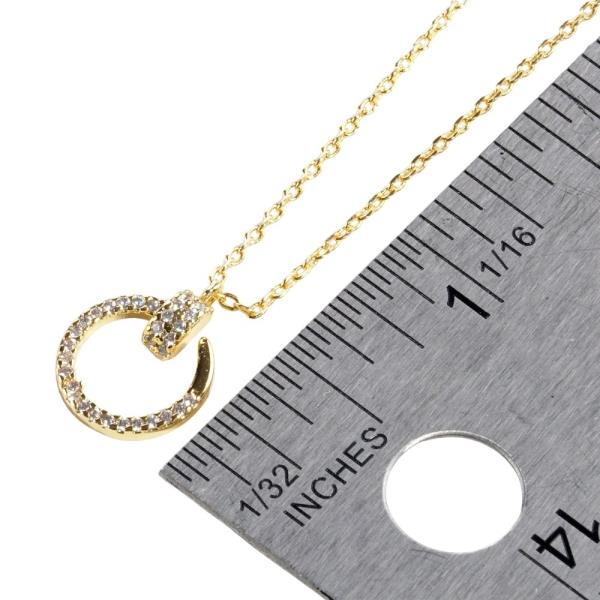 RHINESTONE NAIL CHARM NECKLACE