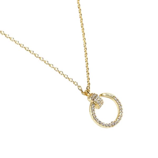 RHINESTONE NAIL CHARM NECKLACE