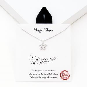 18K GOLD RHODIUM DIPPED MAGIC STARS NECKLACE