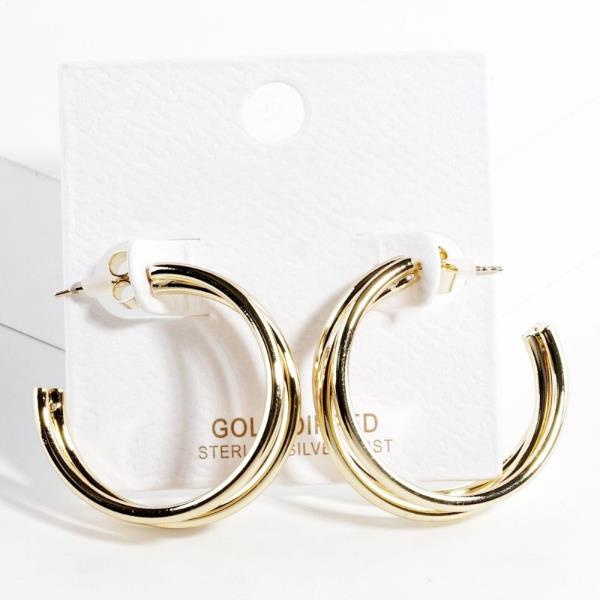 DOUBLE METAL HOOP EARRING