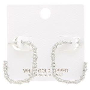 BEADED OPEN OVAL EARRING