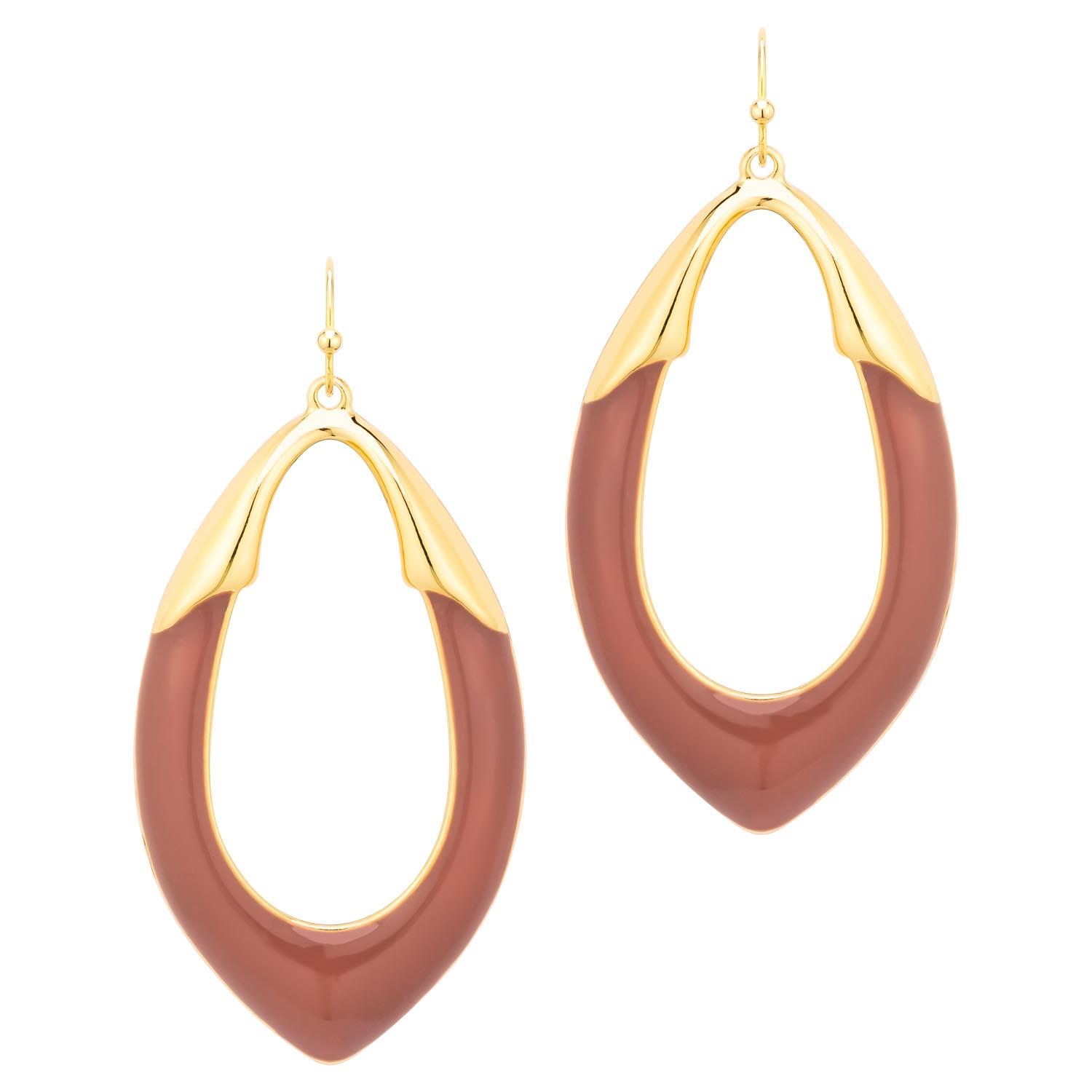 EPOXY METAL TEARDROP EARRINGS