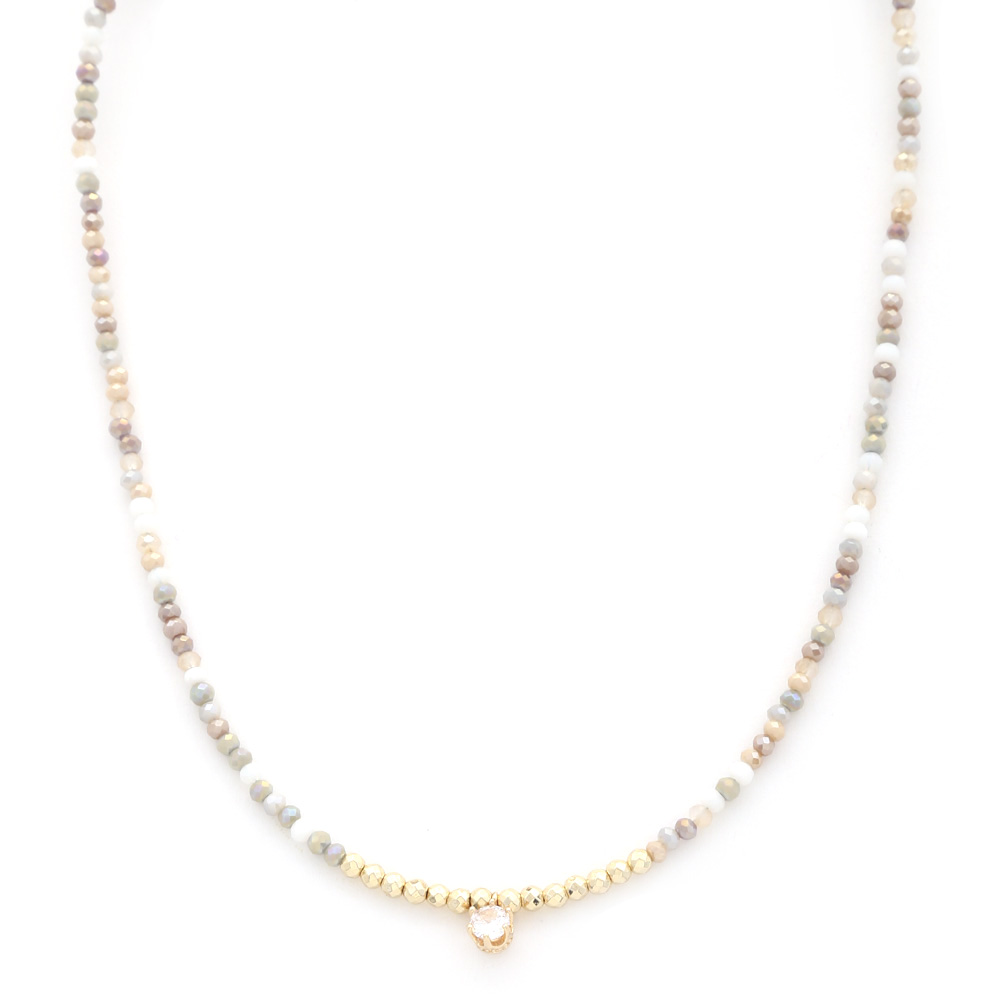 DAINTY CRYSTAL BEADED NECKLACE
