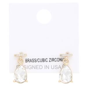 TEARDROP CRYSTAL DANGLE EARRING