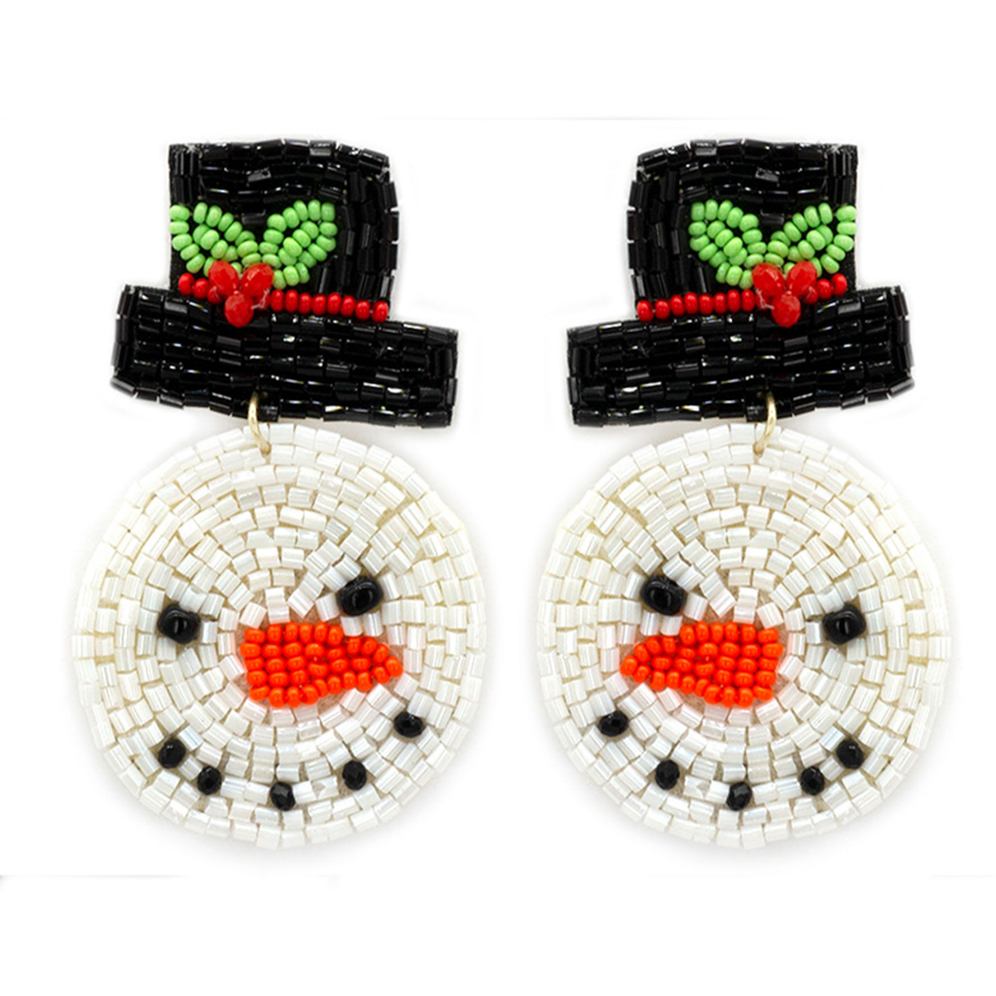 CHRISTMAS SNOWMAN POST EARRING