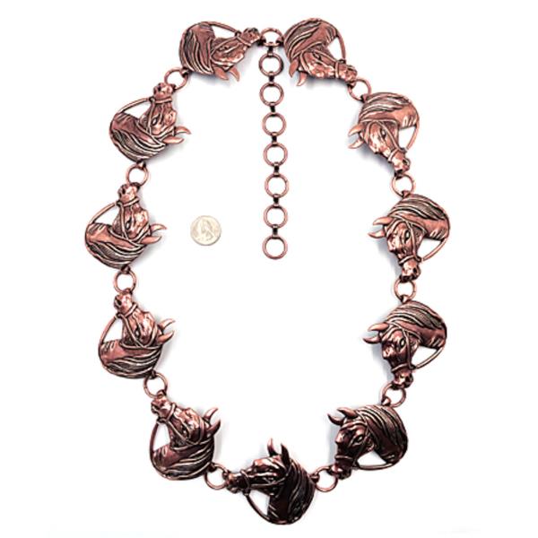 WESTERN STYLE HORSE METAL CHAIN BELT - LXL SIZE