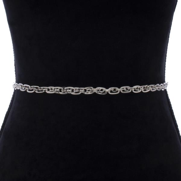 OVAL LINK METAL BELT