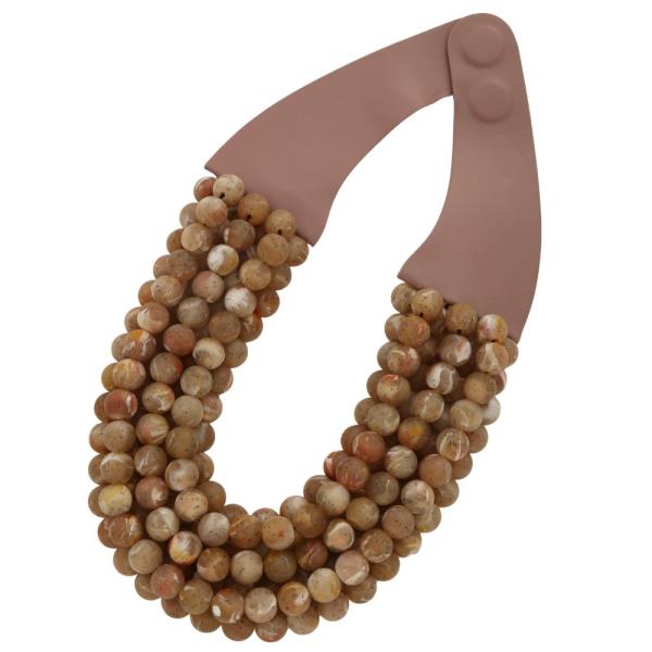 CHUNKY BEADED LAYERED NECKLACE
