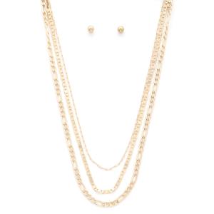 FIGARO OVAL LINK LAYERED NECKLACE