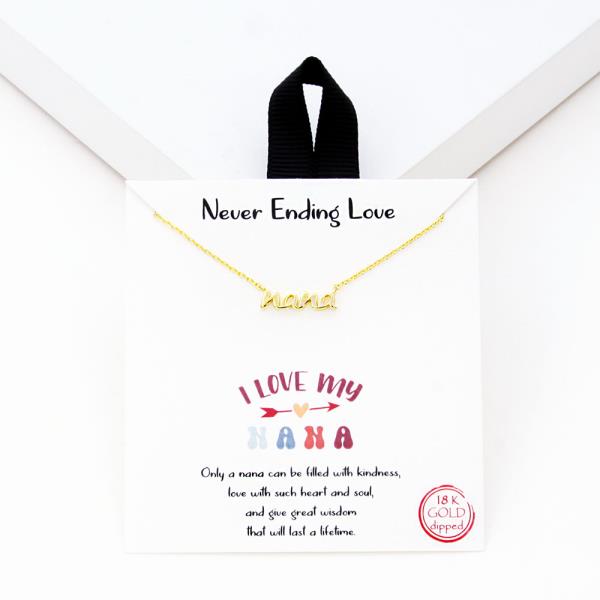 8K GOLD RHODIUM DIPPED NEVER ENDING LOVE NECKLACE
