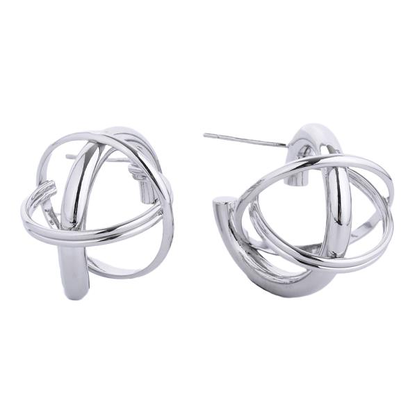 14K GOLD/WHITE GOLD DIPPED POST EARRING